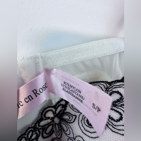 La vie en rose Lace and Mesh Babydoll white size Small New without tag - Picture 4 of 4